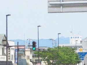 国道101号線から見る白神山地 国道101号線から見る白神山地